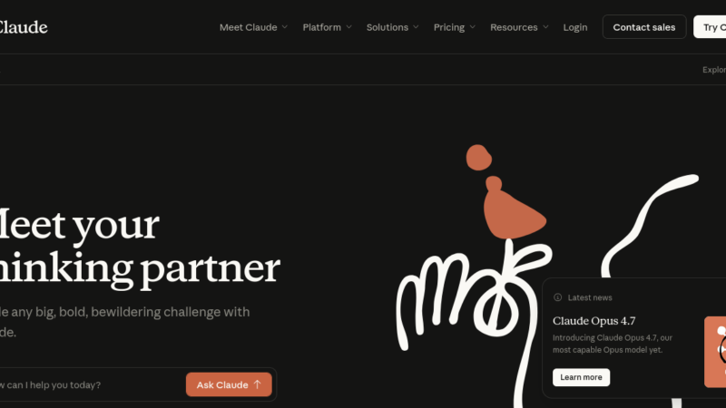 Claude AI assistant interface by Anthropic