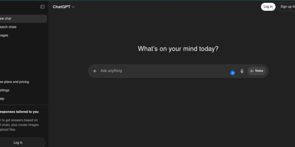 ChatGPT AI assistant interface by OpenAI
