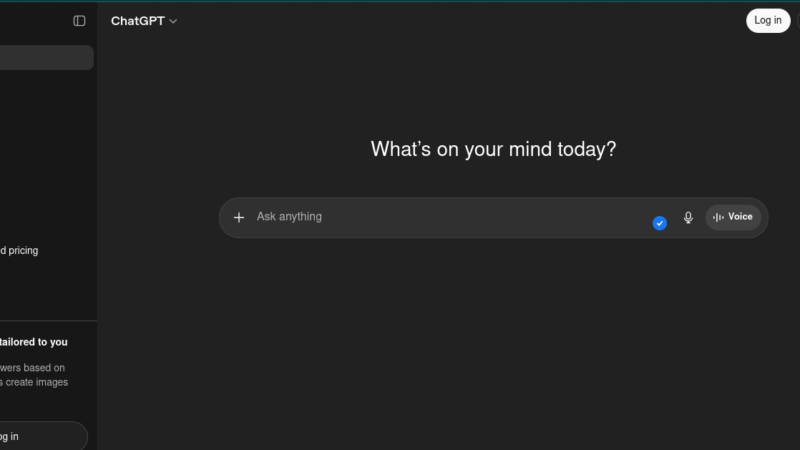 ChatGPT AI assistant interface by OpenAI