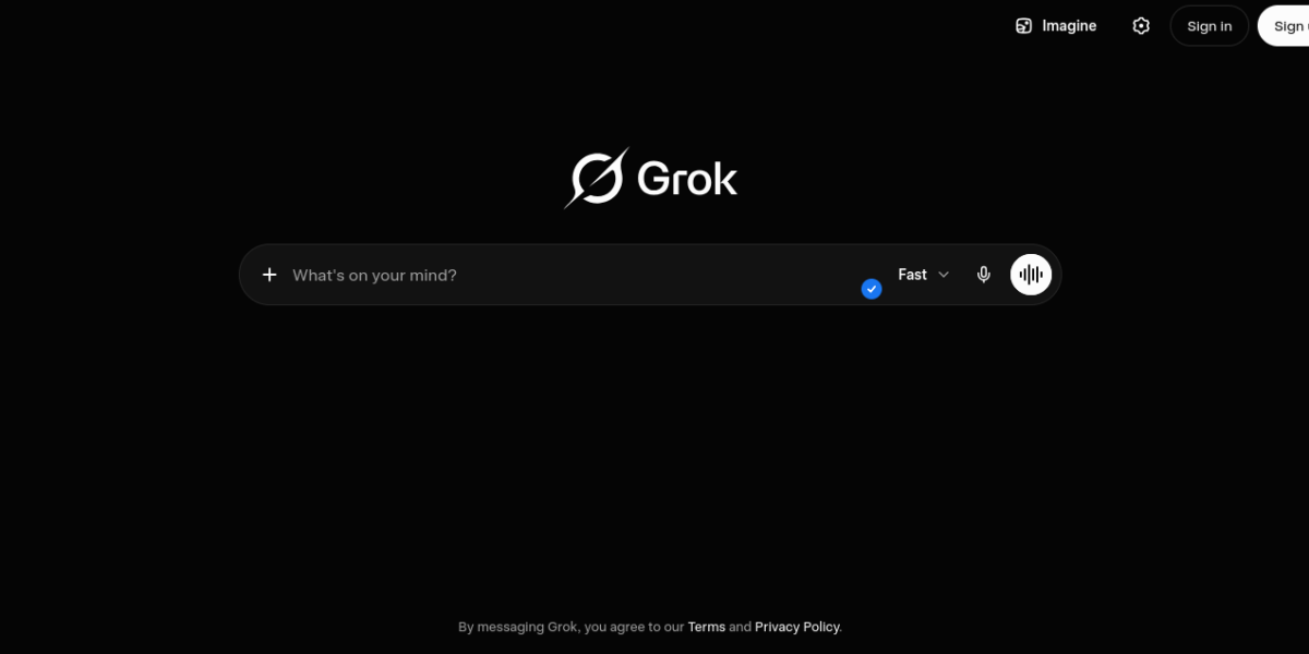 Grok AI assistant interface by xAI with real-time X platform access
