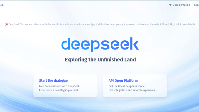 DeepSeek AI assistant chatbot interface showing DeepThink reasoning mode