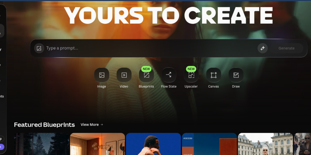 Leonardo AI image generator interface showing multiple art styles and text to image creation