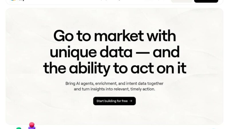 Clay AI sales automation platform showing visual canvas builder with lead enrichment data and multi-channel campaign workflow