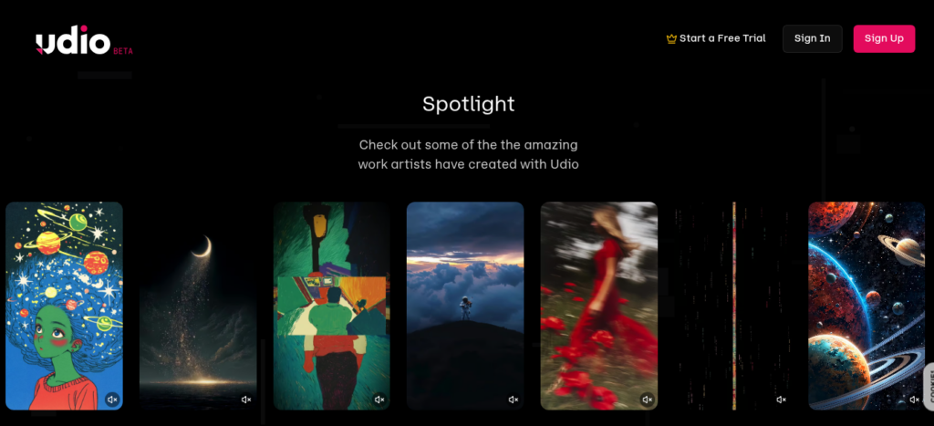 Udio AI music generator showing prompt input and generated track with extend and remix editing options