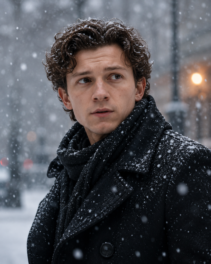 Cinematic winter portrait