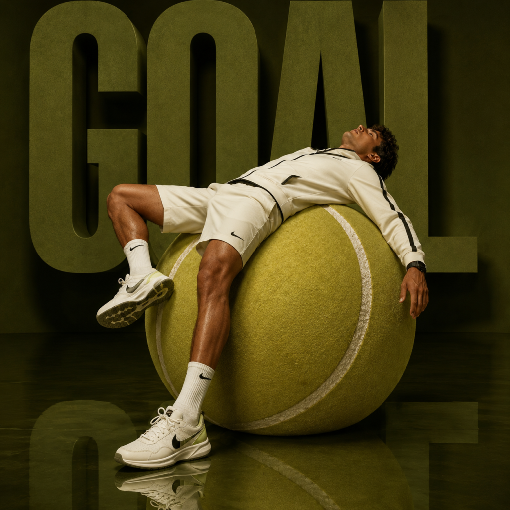 Avant-garde sports fashion, advertising