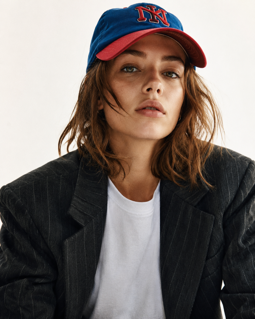 Close-up fashion editorial portrait