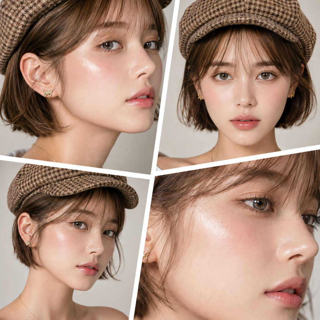 Beauty editorial collage