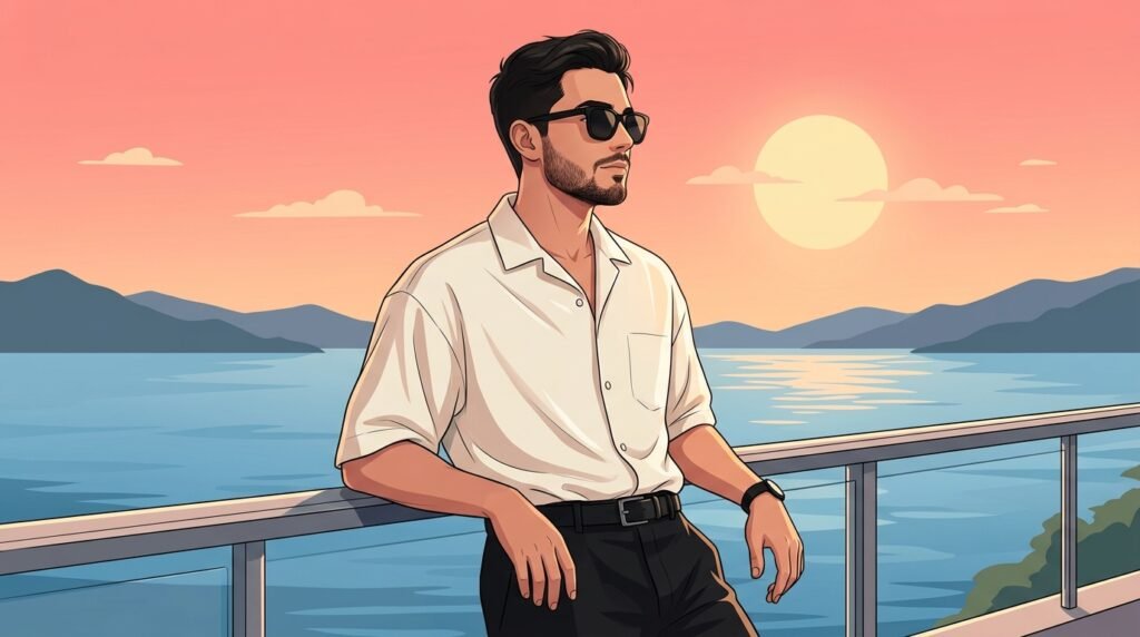 Anime-inspired editorial portrait