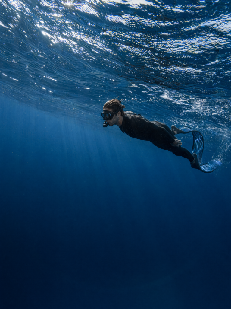 Cinematic underwater photograph