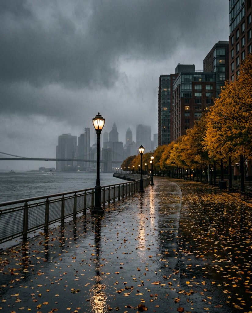 A rainy day in manhattan