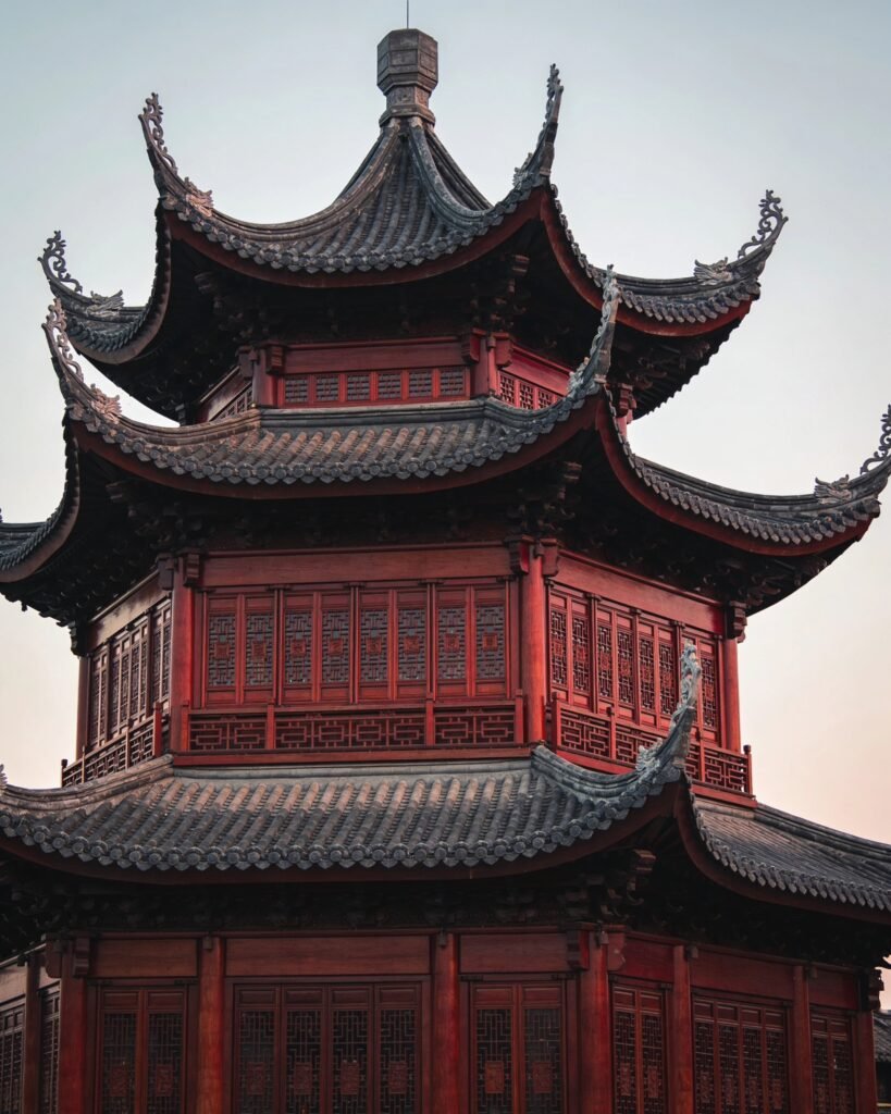 Upper section of a traditional Chinese pavilion / pagoda