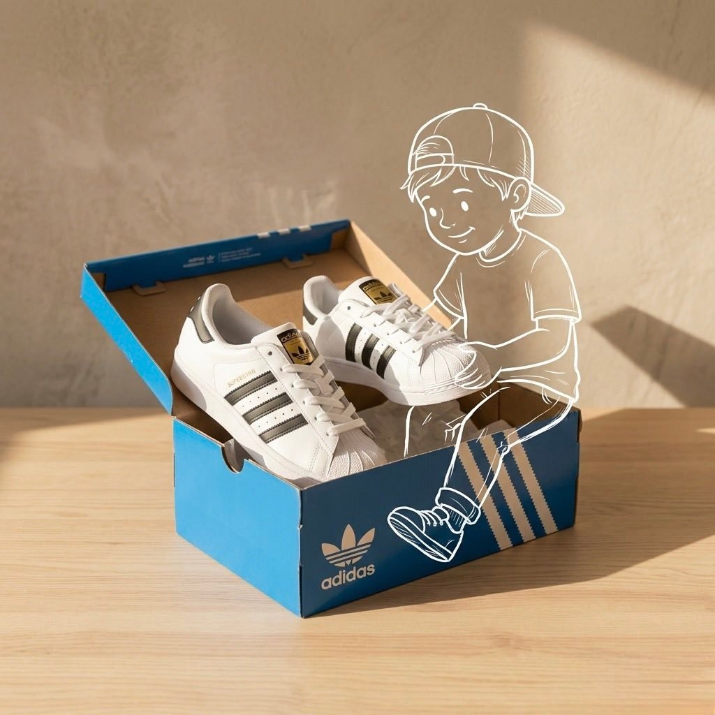 Product overlaid with a hand-drawn white outline doodle