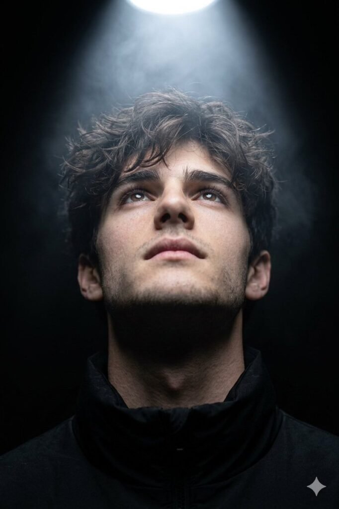 Cinematic close-up portrait