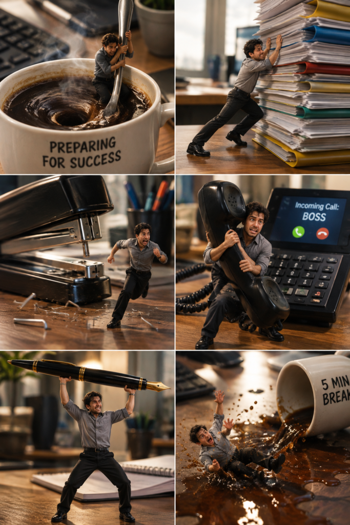 Tiny Office Worker’s Epic Challenges