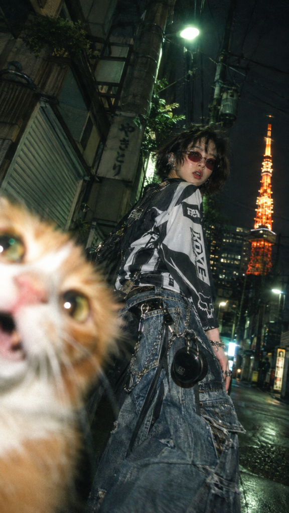 Tokyo Alley Cat Photobomb