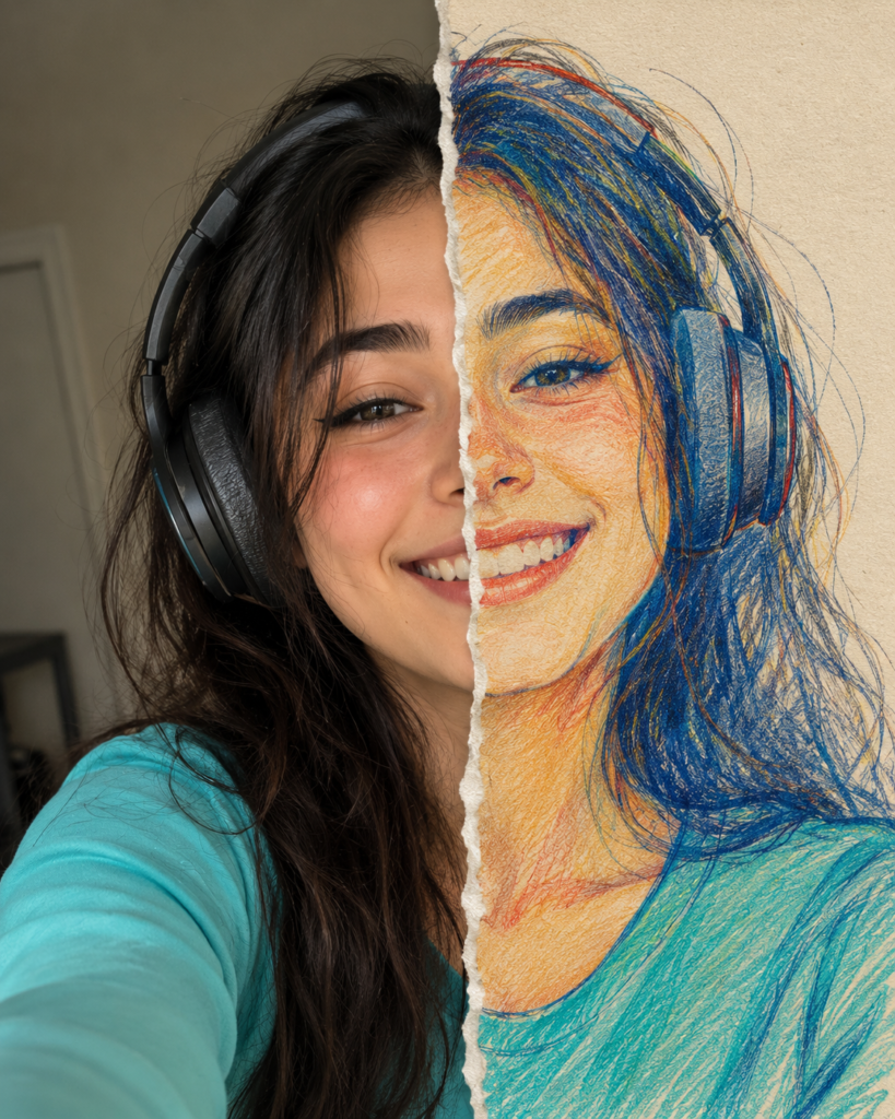 Ultra-realistic IMAX-level Netflix-style mixed-media portrait