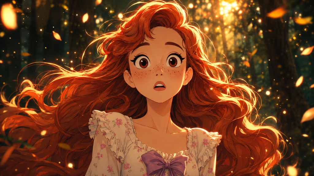 Cinematic anime-inspired fantasy portrait