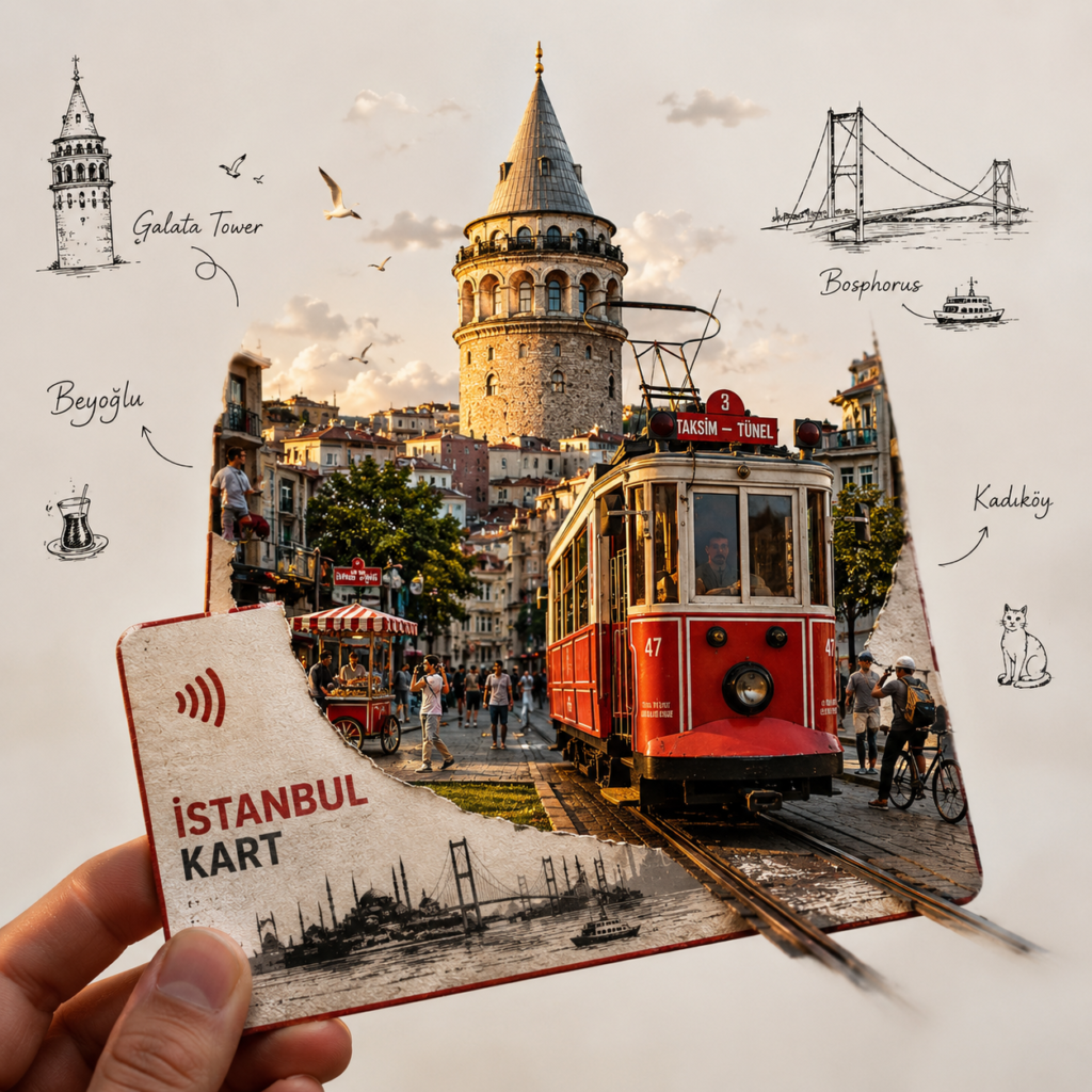 Istanbul Tram Ticket Diorama