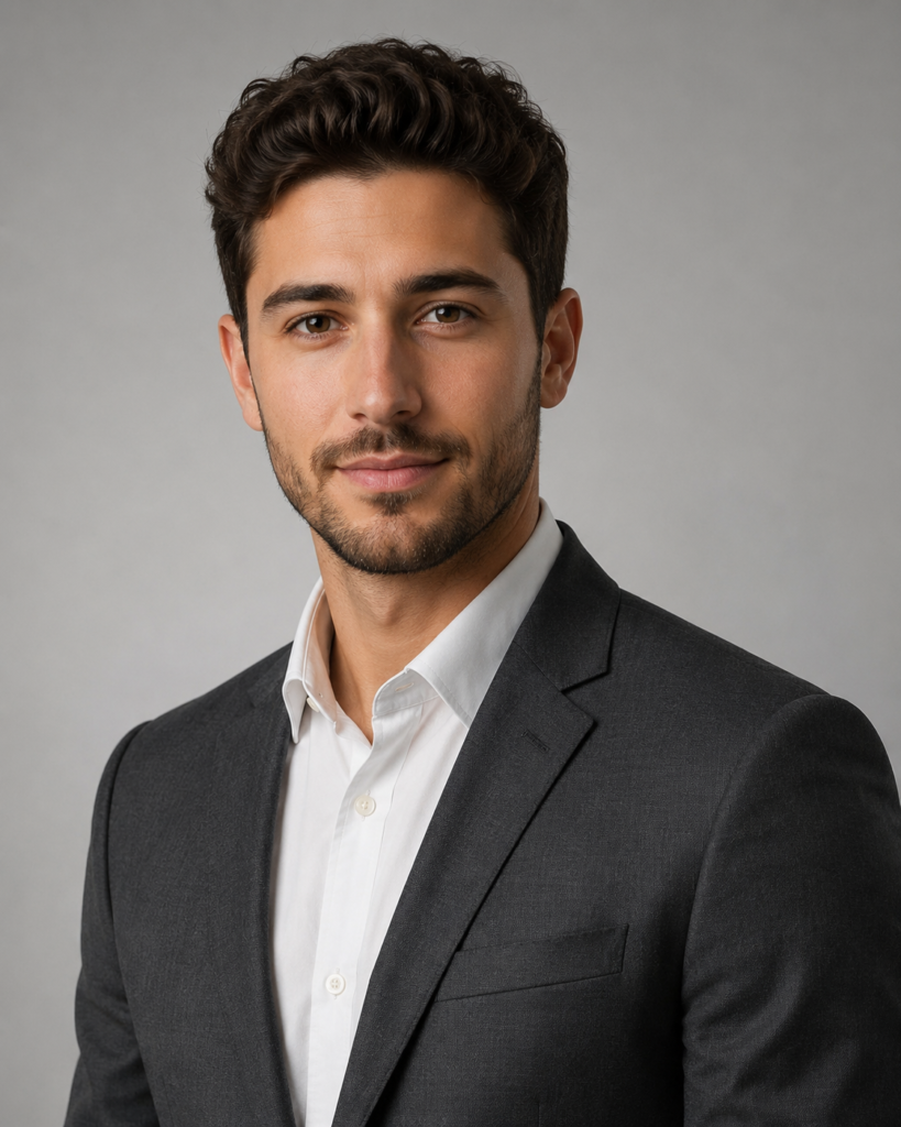 Corporate Portrait in Charcoal Suit