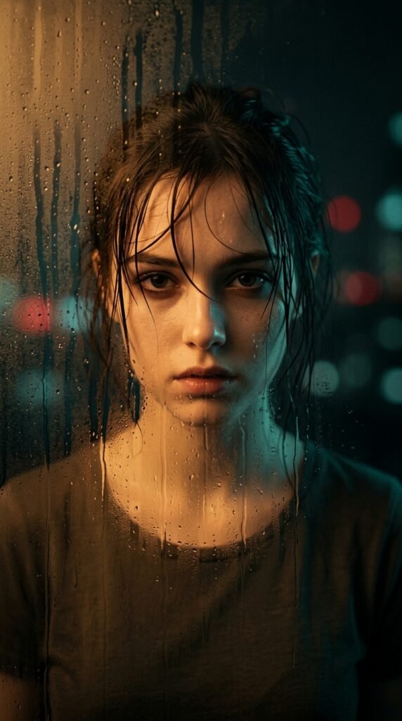 Netflix style cinematic moody thriller portrait