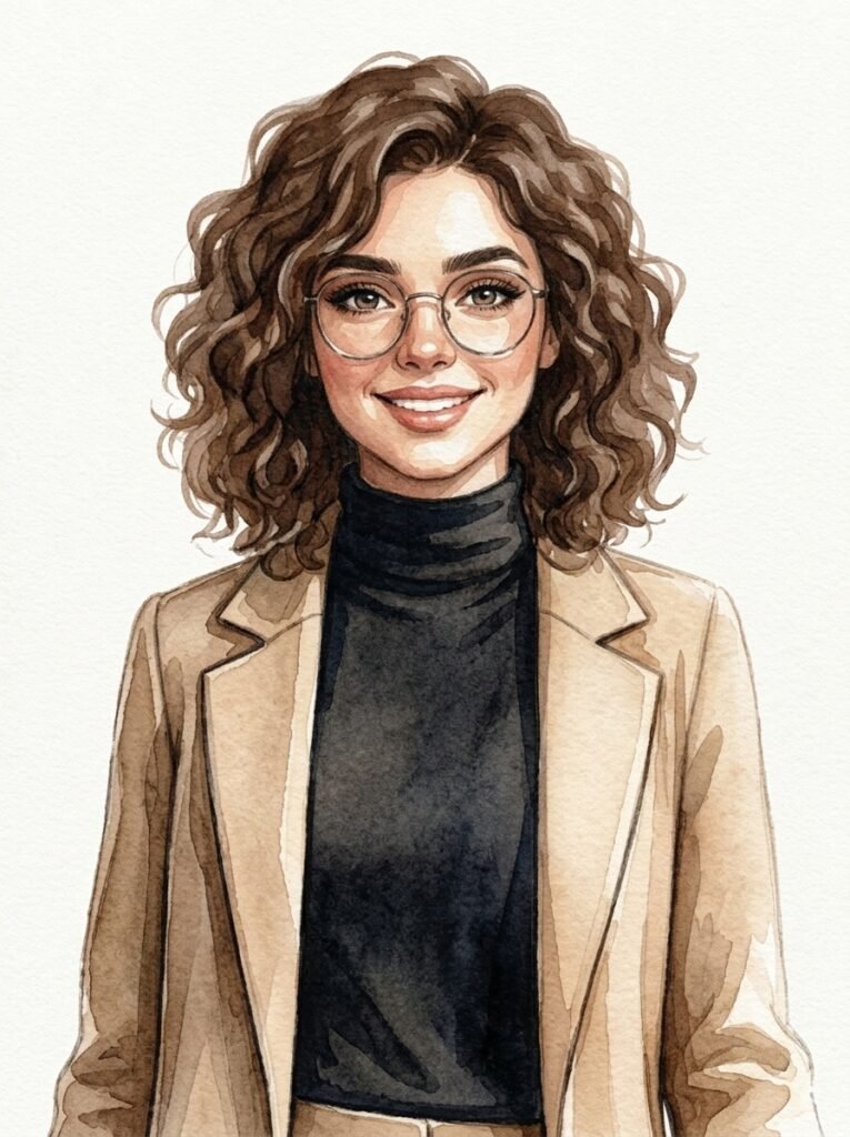 Watercolor painting style with premium editorial realism