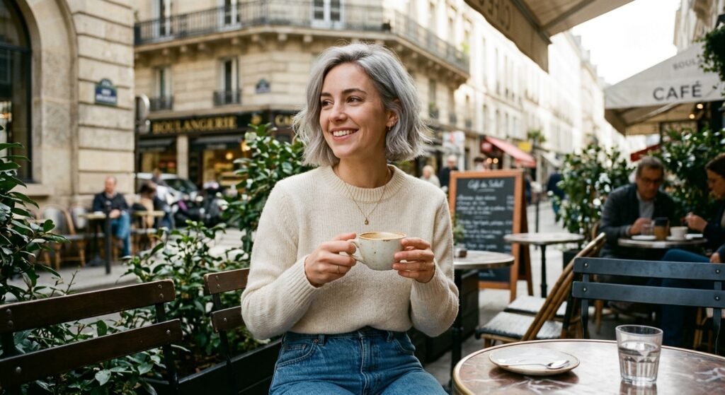 Outdoor Parisian café