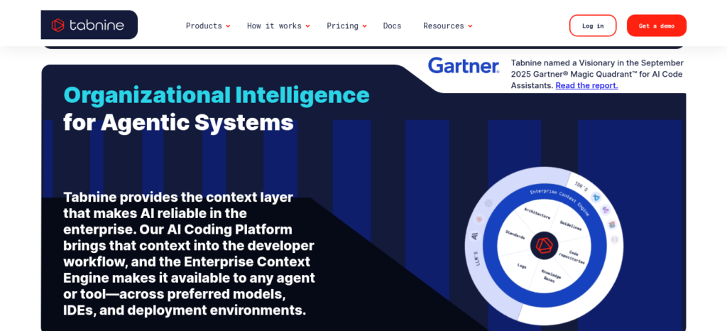 Tabnine AI code assistant providing intelligent code completion and code generation for developers
