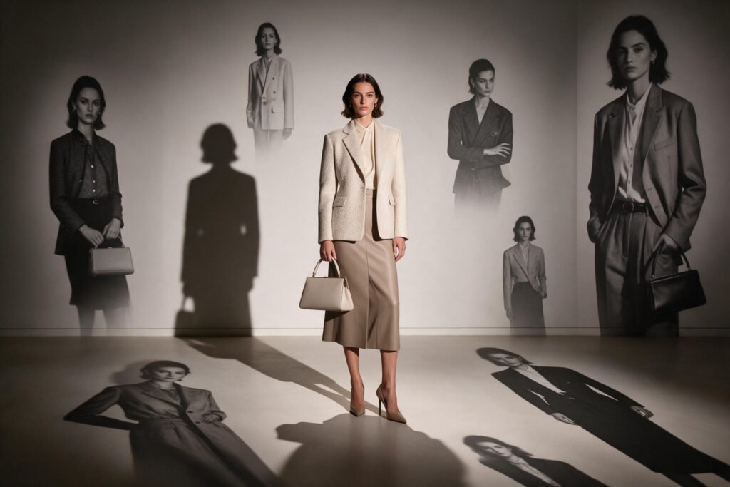 High-fashion editorial portrait