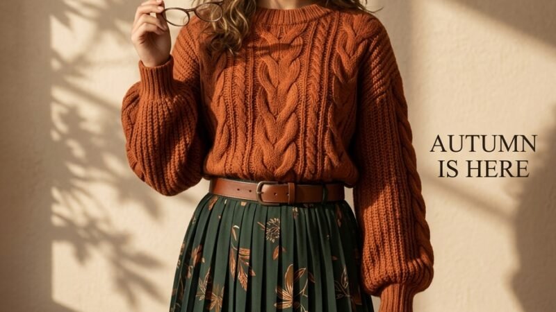 Autumn fashion editorial poster