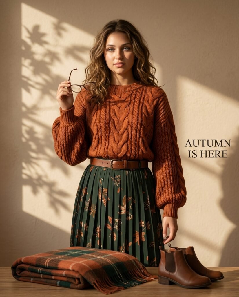 Autumn fashion editorial poster